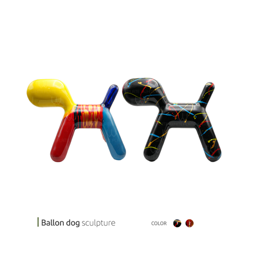 تصویر از مجسمه balloon dog کالرایز وایت پلیت کد 96.749 یک عددی
