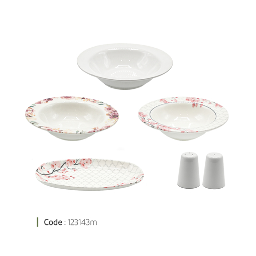 تصویر از سرویس چینی 28 پارچه دنیتا کد 123143m یک عددی