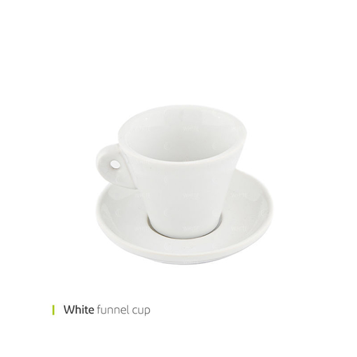 تصویر از فنجان و نعلبکی کاپوچینو فانل سفید وايت پليت کد 59Lwmn یک عددی