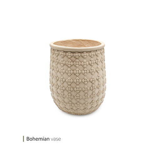 تصویر از گلدان بوهم 20 سانت  وایت پلیت کد 96.344.1 یک عددی