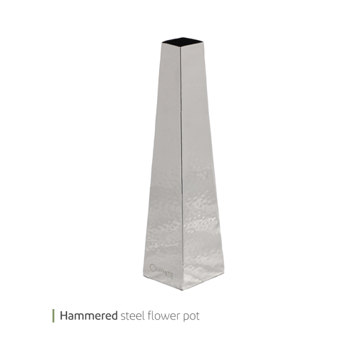 تصویر از گلدان استیل همرد 20 سانت وایت پلیت کد 352.87.1 یک عددی