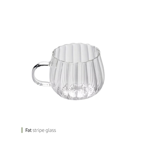 تصویر از لیوان راند استریپ فت 420 سی سی وایت پلیت کد 5427 یک عددی