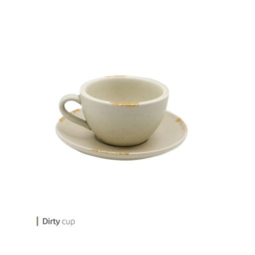 تصویر از فنجان و نعلبکی کاپوچینو درتی وایت پلیت کد 142726 یک عددی