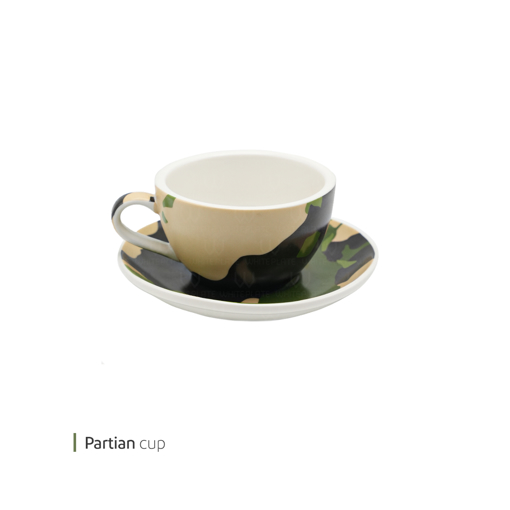 تصویر از فنجان و نعلبکی کاپوچینو پارتیان وایت پلیت کد 142717 یک عددی