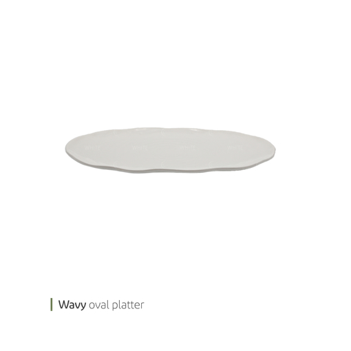 تصویر از دیس بیضی ویوی سفید 36 سانت وایت پلیت کد 11021.2 یک عددی