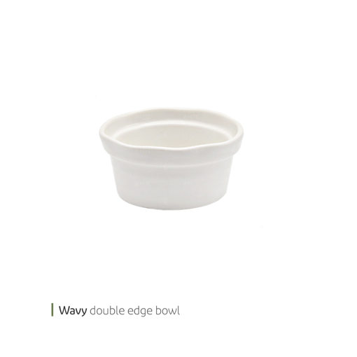 تصویر از کاسه لبه دوبل سفید ویوی 8 سانت وایت پلیت کد 11035.2 یک عددی