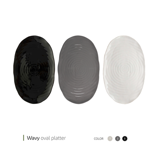 تصویر از دیس بیضی ویوی سفید 43 سانت وایت پلیت کد 11020.2 یک عددی