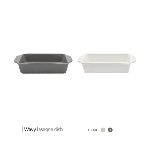 تصویر از ظرف لازانیا مستطیل سفید ویوی 18 سانت وایت پلیت کد 11034.2 یک عددی