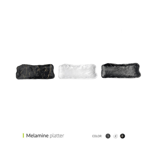 تصویر از دیس سرو ملامین مستطیل سفید 27 سانت وایت پلیت کد 3046.2 یک عددی