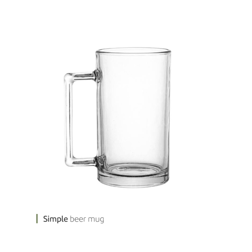 تصویر از لیوان بشکه ای سیمپل 400 سی سی وایت پلیت کد 1.4072 شش عددی