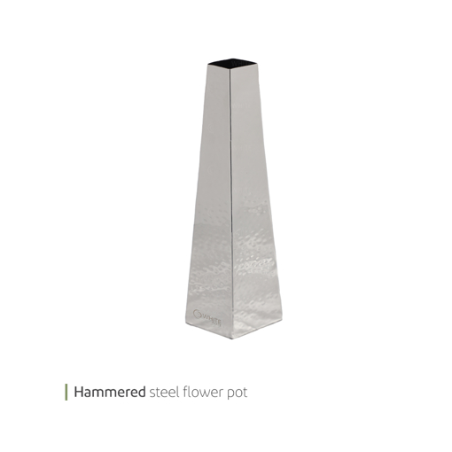 تصویر از گلدان استیل همرد 31 سانت وایت پلیت کد 352.86m یک عددی