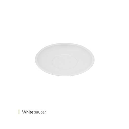 تصویر از نعلبکی تک لاته سفید ساده وایت پلیت کد 27.5119m یک عددی