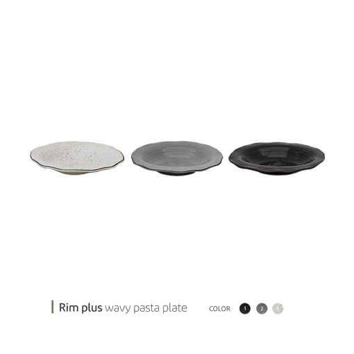 تصویر از بشقاب گود لبه دار ویوی ریم پلاس 29 سانت وایت پلیت کد 110028m یک عددی