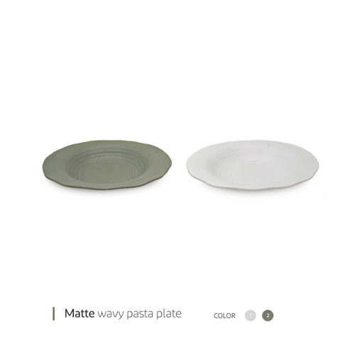 تصویر از بشقاب گود لبه دار ویوی مات 29 سانت وایت پلیت کد 1110028m یک عددی