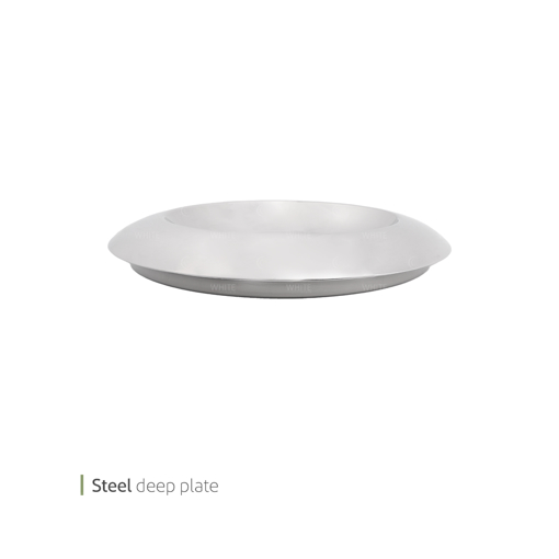 تصویر از بشقاب گود استیل دو جداره 26 سانت وایت پلیت کد 352.29m یک عددی