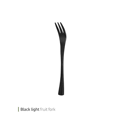 تصویر از چنگال کیک خوری استیل بلک لایت وایت پلیت کد 524.7m شش عددی