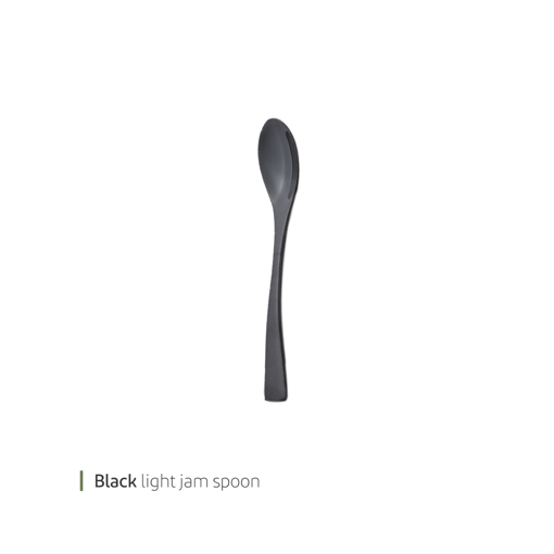 تصویر از قاشق مربا خوری استیل ابکاری بلک لایت وایت پلیت کد 524.6m شش عددی