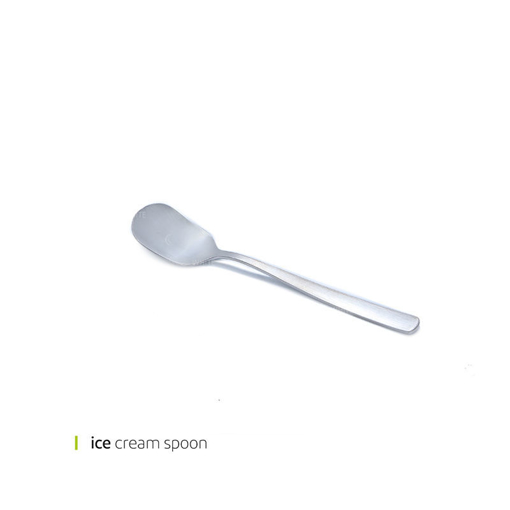 تصویر از قاشق بستنی خوری روم مات صنایع استیل کد 1766m شش عددی