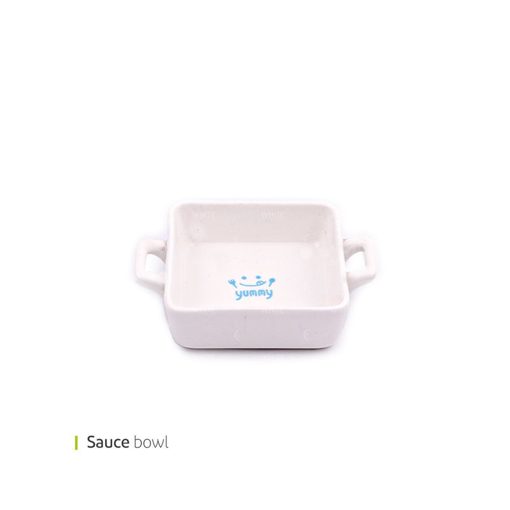 تصویر از پیاله سس دو دسته مستطیل ماشروم وایت پلیت کد 541xhm یک عددی