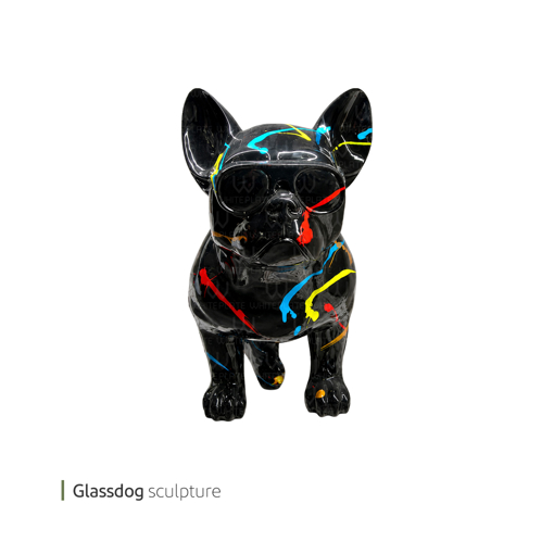 تصویر از مجسمه Glassdog وایت پلیت کد 96.1943 یک عددی