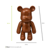 تصویر از مجسمه bearbrick وودن وایت پلیت کد 96.02368 یک عددی