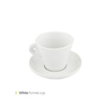 فنجان نعلبکی کاپوچینو فانل سفید 200 سی سی وايت پليت کد 59LW شش عددی