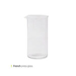 شیشه فرنچ پرس  600 سی سی وایت پلیت کد 00601 یک عددی