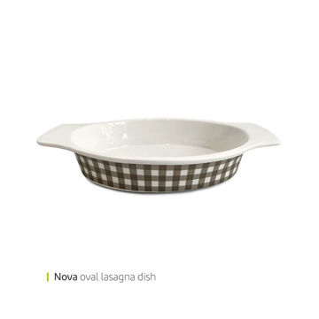 ظرف لازانیا بیضی کوچک نووا وایت پلیت کد 778660.3 یک عددی