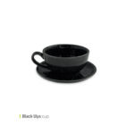 فنجان و نعلبکی کاپوچینو بلک لیلیز 200 سی سی وایت پلیت کد 24.5116 شش عددی