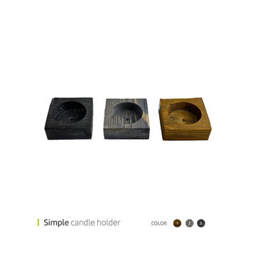 جا شمعی چوبی کتابی وایت پلیت کد 8057 یک عددی