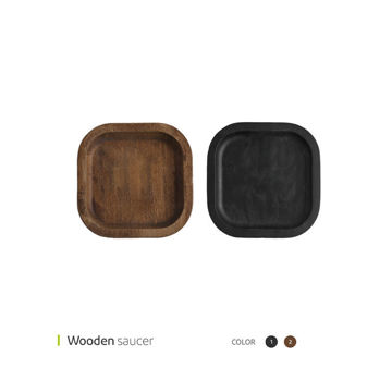 زیر لیوانی چوبی مربع 10 سانت وایت پلیت کد 8548 یک عددی