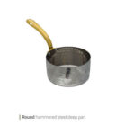 تابه استیل چکشی گرد گود دسته برنجی 10 سانت وایت پلیت کد 92007 یک عددی