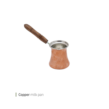 شیر جوش مسی کمر باریک دسته چوبی 320 سی سی وایت پلیت کد 91107 یک عددی