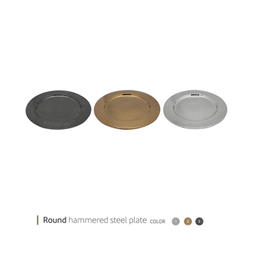 بشقاب استیل گرد همرد 32 سانت وایت پلیت یک عددی