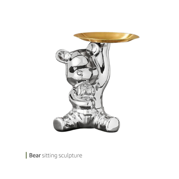 مجسمه bear sitting وایت پلیت کد 94.5374 یک عددی مجسمه bear sitting وایت پلیت کد 94.5374 یک عددی - تصویر 1