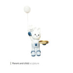 مجسمه parent and child چراغ دار وایت پلیت کد 94.029445 یک عددی