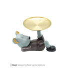 مجسمه bear sleeping foot up وایت پلیت کد 94.4791 یک عددی