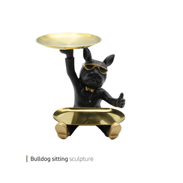 مجسمه bulldog sitting وایت پلیت کد 94.23716 یک عددی