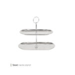 مزه خوری استیل دو طبقه وایت پلیت کد 97.637817 یک عددی