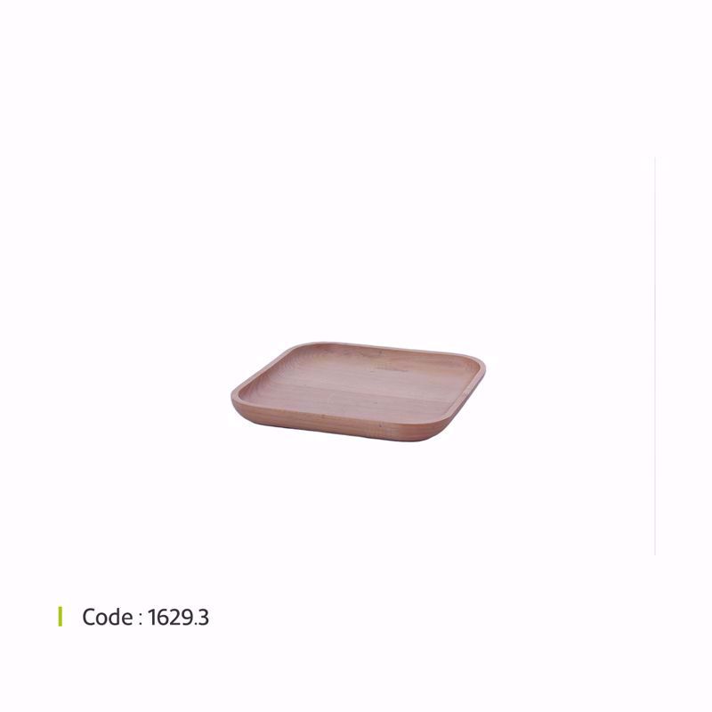 10171-0010171_-16293- پیش دستی چوبی مربع بامبو وایت پلیت کد 1629.3 یک عددی - تصویر 1