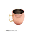 ماگ چکشی استیل ابکاری شده 540 سی سی وایت پلیت کد 9890 یک عددی - تصویر 2