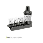 ست شات و شیکر استیل ابکاری شده وایت پلیت کد 824 یک عددی - تصویر 2