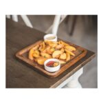 بشقاب چوبی مربع 25 سانت وایت پلیت کد 8525  یک عددی - تصویر 3