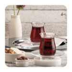 استکان و نعلبکی لینکا 150 سی سی پاشا باغچه کد 96572 شش عددی - تصویر 2