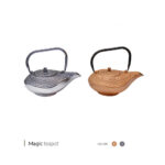 قوری فلزی مجیک 800 سی سی وایت پلیت کد 2903 یک عددی - تصویر 2
