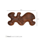اردو خوری چوبی دو خانه کلاد دست ساز 52 سانت وایت پلیت کد 8626.1 یک عددی - تصویر 2