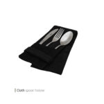 جا قاشقی پارچه ای مخمل سه خانه کیفی وایت پلیت کد 7086 یک عددی - تصویر 2
