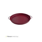 سینی دو دسته فلزی متال 34 سانت وایت پلیت کد 7057m یک عددی - تصویر 2