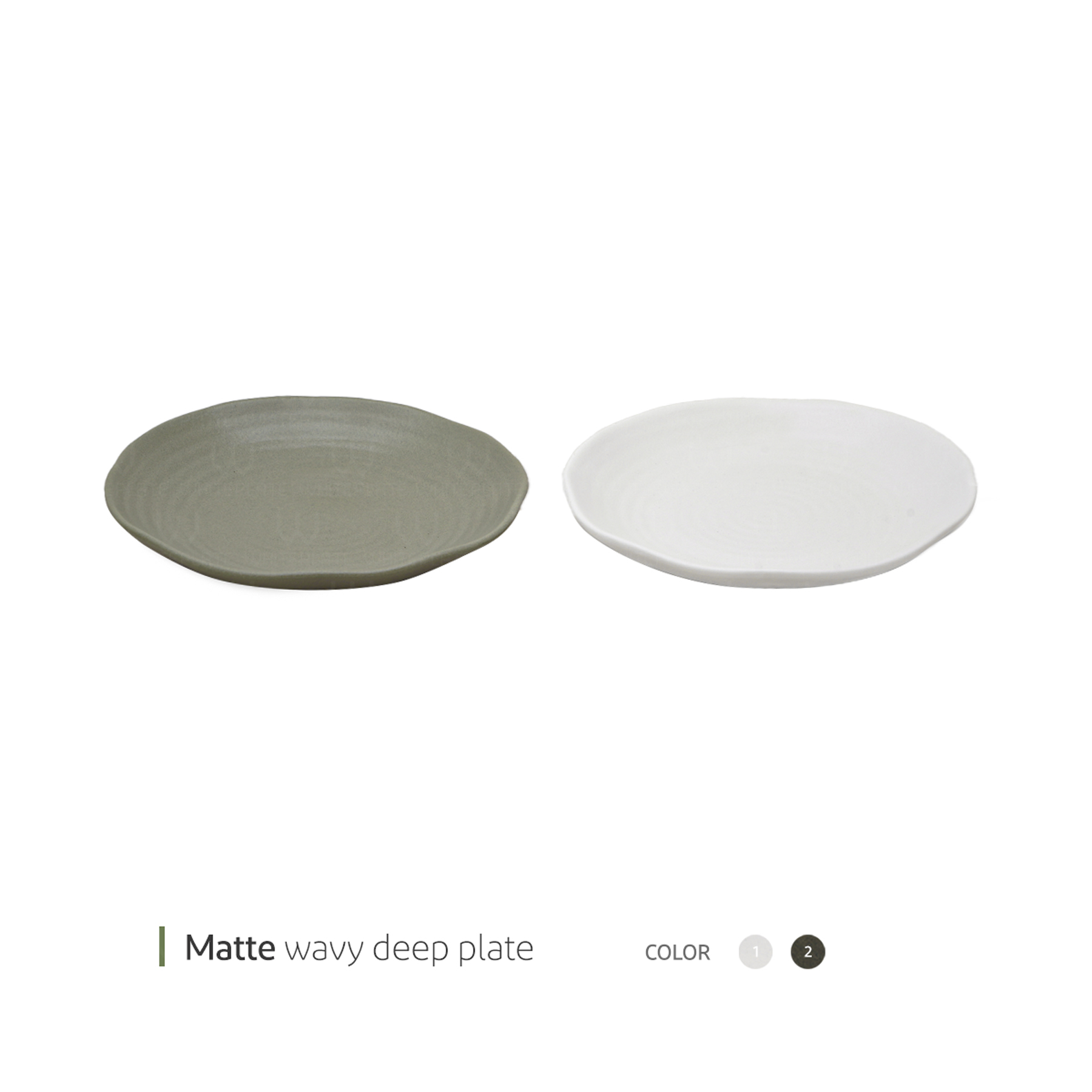 42662-0042662_-24-1110027m- بشقاب گود ویوی مات 24 سانت وایت پلیت کد 1110027m یک عددی - تصویر 1