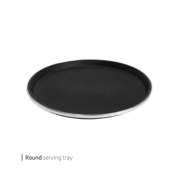 سینی استپ دار گرد لبه استیل 45 سانت وایت پلیت کد 97.637906 یک عددی